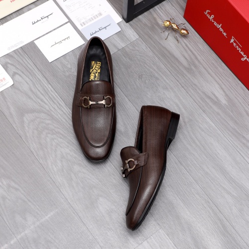 Replica Salvatore Ferragamo Leather Shoes For Men #1042391 $80.00 USD for Wholesale