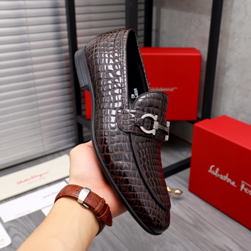 Replica Salvatore Ferragamo Leather Shoes For Men #1042393 $80.00 USD for Wholesale