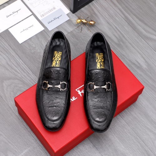 Replica Salvatore Ferragamo Leather Shoes For Men #1042395 $80.00 USD for Wholesale