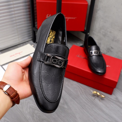 Replica Salvatore Ferragamo Leather Shoes For Men #1042396 $80.00 USD for Wholesale