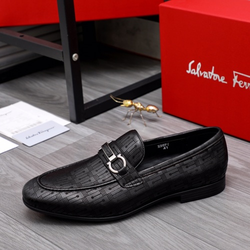 Replica Salvatore Ferragamo Leather Shoes For Men #1042398 $80.00 USD for Wholesale