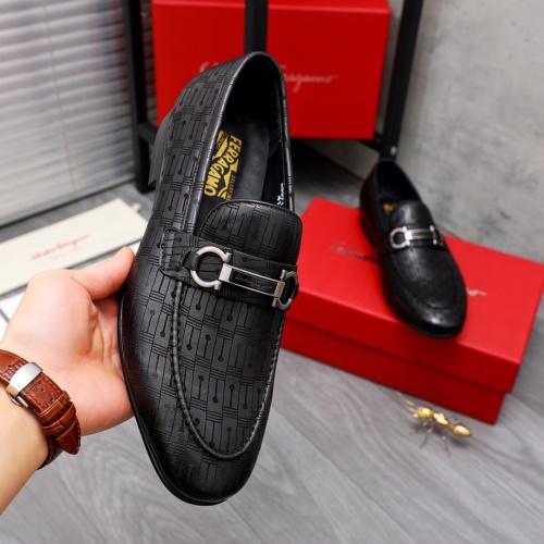 Replica Salvatore Ferragamo Leather Shoes For Men #1042398 $80.00 USD for Wholesale