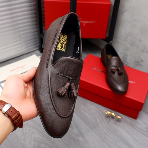 Replica Salvatore Ferragamo Leather Shoes For Men #1042399 $80.00 USD for Wholesale