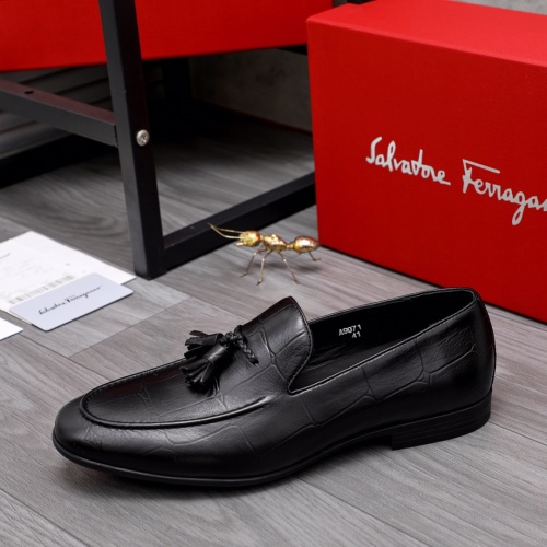 Replica Salvatore Ferragamo Leather Shoes For Men #1042400 $80.00 USD for Wholesale