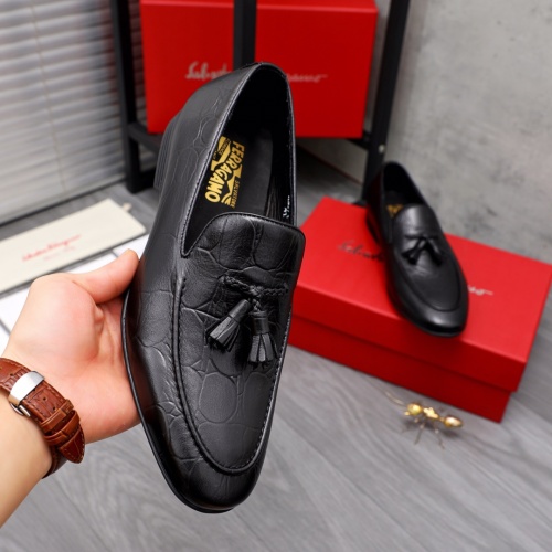 Replica Salvatore Ferragamo Leather Shoes For Men #1042401 $80.00 USD for Wholesale