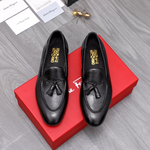 Replica Salvatore Ferragamo Leather Shoes For Men #1042402 $80.00 USD for Wholesale