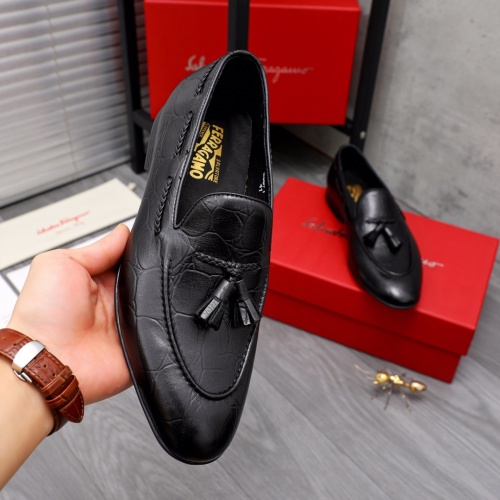 Replica Salvatore Ferragamo Leather Shoes For Men #1042402 $80.00 USD for Wholesale