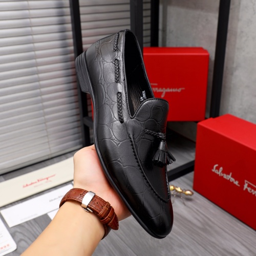 Replica Salvatore Ferragamo Leather Shoes For Men #1042402 $80.00 USD for Wholesale