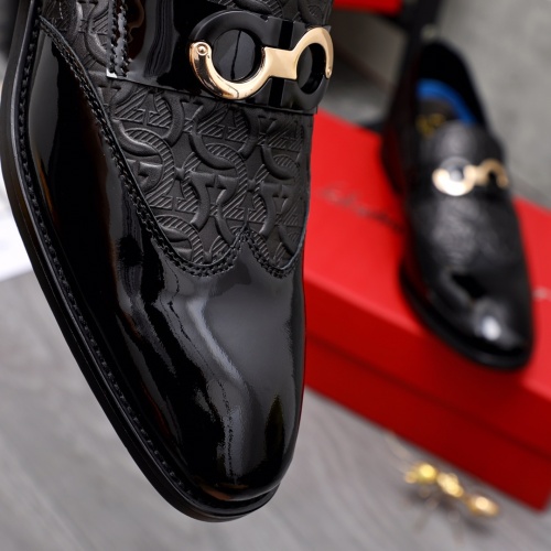 Replica Salvatore Ferragamo Leather Shoes For Men #1042403 $85.00 USD for Wholesale