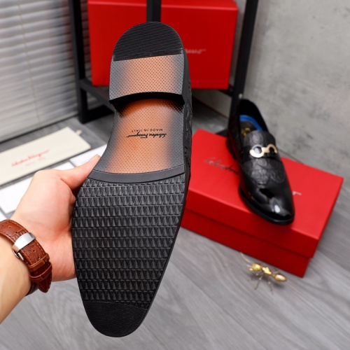 Replica Salvatore Ferragamo Leather Shoes For Men #1042403 $85.00 USD for Wholesale