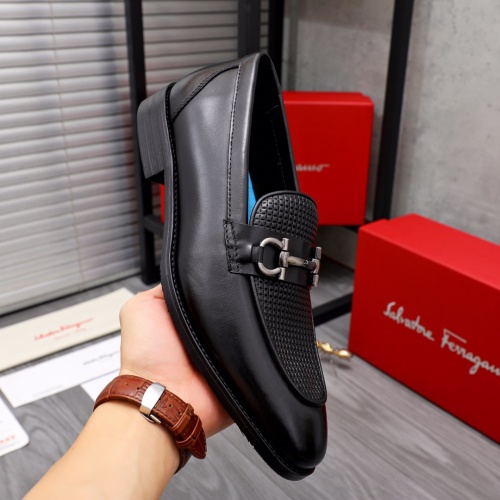 Replica Salvatore Ferragamo Leather Shoes For Men #1042404 $85.00 USD for Wholesale