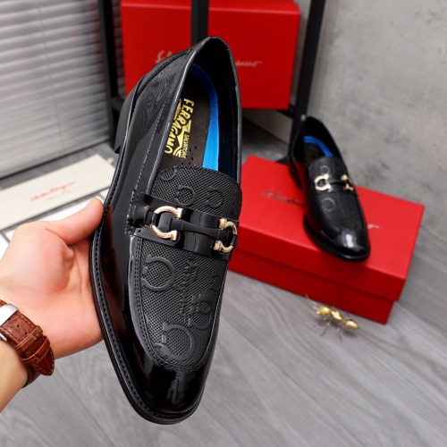 Replica Salvatore Ferragamo Leather Shoes For Men #1042405 $85.00 USD for Wholesale