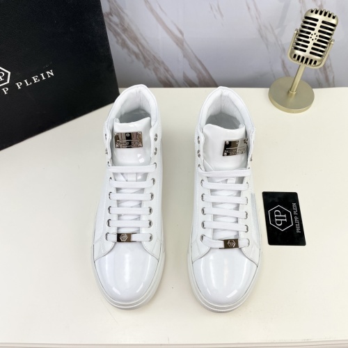 Replica Philipp Plein PP High Tops Shoes For Men #1042411 $85.00 USD for Wholesale