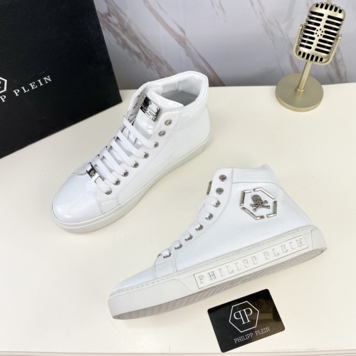Replica Philipp Plein PP High Tops Shoes For Men #1042411 $85.00 USD for Wholesale