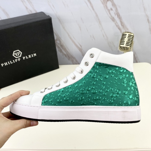 Replica Philipp Plein PP High Tops Shoes For Men #1042414 $85.00 USD for Wholesale