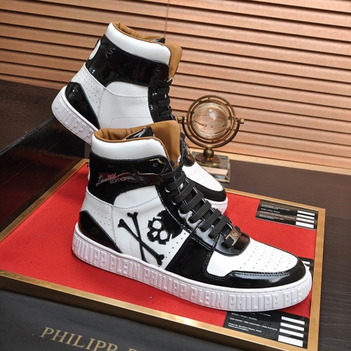 Replica Philipp Plein PP High Tops Shoes For Men #1042478 $108.00 USD for Wholesale