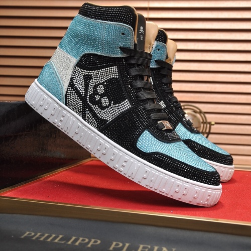 Replica Philipp Plein PP High Tops Shoes For Men #1042481 $108.00 USD for Wholesale