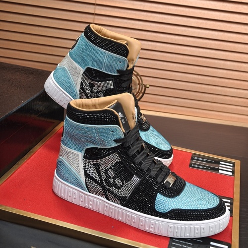 Replica Philipp Plein PP High Tops Shoes For Men #1042481 $108.00 USD for Wholesale