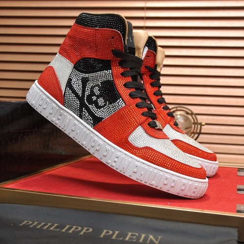 Replica Philipp Plein PP High Tops Shoes For Men #1042482 $108.00 USD for Wholesale