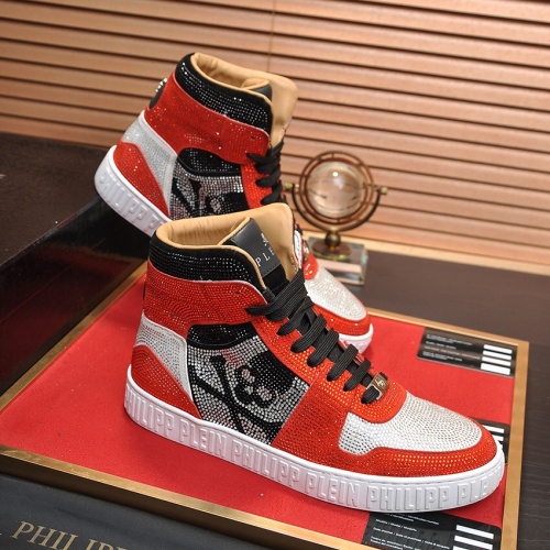 Replica Philipp Plein PP High Tops Shoes For Men #1042482 $108.00 USD for Wholesale