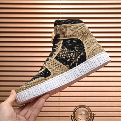 Replica Philipp Plein PP High Tops Shoes For Men #1042483 $108.00 USD for Wholesale