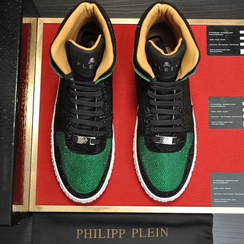 Replica Philipp Plein PP High Tops Shoes For Men #1042485 $108.00 USD for Wholesale
