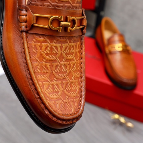 Replica Salvatore Ferragamo Leather Shoes For Men #1042490 $85.00 USD for Wholesale