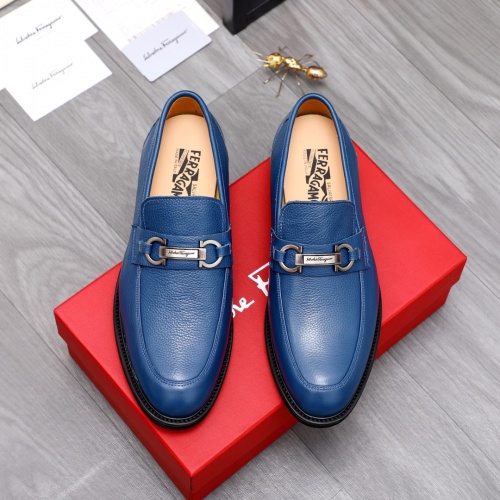 Replica Salvatore Ferragamo Leather Shoes For Men #1042492 $82.00 USD for Wholesale