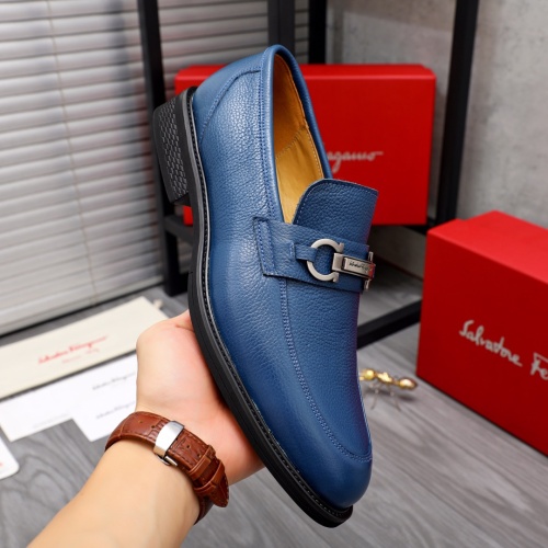 Replica Salvatore Ferragamo Leather Shoes For Men #1042492 $82.00 USD for Wholesale