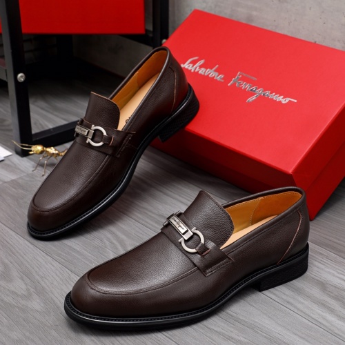 Salvatore Ferragamo Leather Shoes For Men #1042493 $82.00 USD, Wholesale Replica Salvatore Ferragamo Leather Shoes
