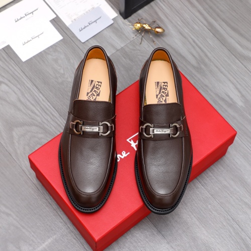 Replica Salvatore Ferragamo Leather Shoes For Men #1042493 $82.00 USD for Wholesale
