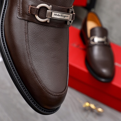 Replica Salvatore Ferragamo Leather Shoes For Men #1042493 $82.00 USD for Wholesale
