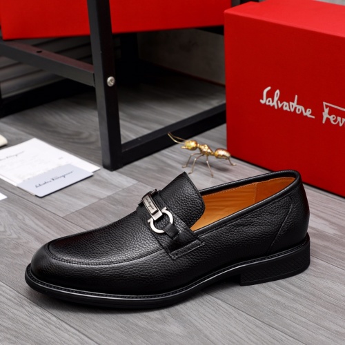 Replica Salvatore Ferragamo Leather Shoes For Men #1042494 $82.00 USD for Wholesale