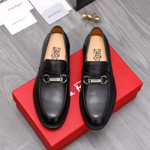 Replica Salvatore Ferragamo Leather Shoes For Men #1042495 $82.00 USD for Wholesale