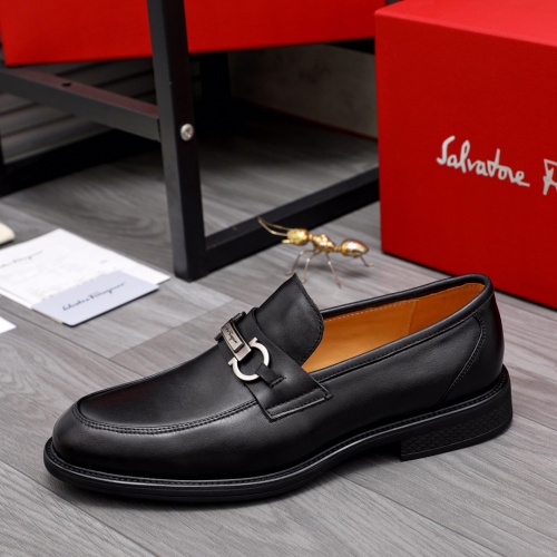 Replica Salvatore Ferragamo Leather Shoes For Men #1042495 $82.00 USD for Wholesale