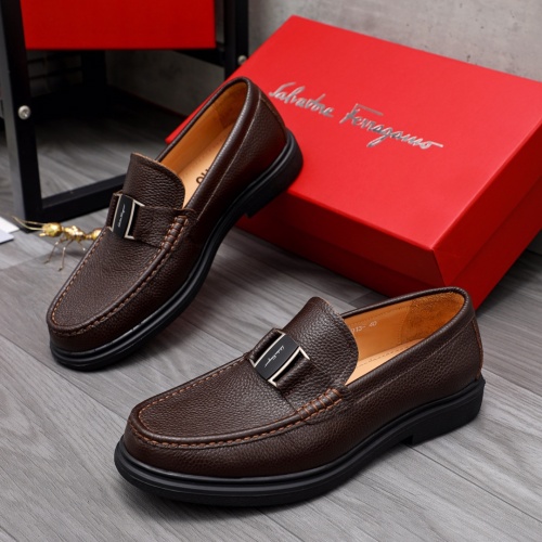 Salvatore Ferragamo Leather Shoes For Men #1042496 $82.00 USD, Wholesale Replica Salvatore Ferragamo Leather Shoes