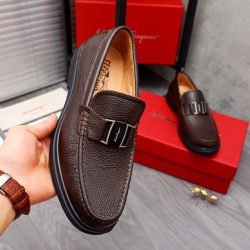 Replica Salvatore Ferragamo Leather Shoes For Men #1042496 $82.00 USD for Wholesale