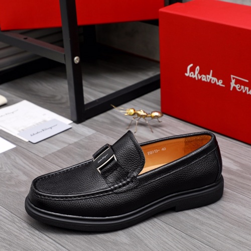 Replica Salvatore Ferragamo Leather Shoes For Men #1042497 $82.00 USD for Wholesale