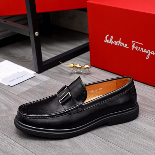 Replica Salvatore Ferragamo Leather Shoes For Men #1042498 $82.00 USD for Wholesale