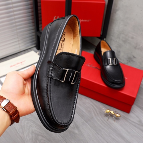 Replica Salvatore Ferragamo Leather Shoes For Men #1042498 $82.00 USD for Wholesale