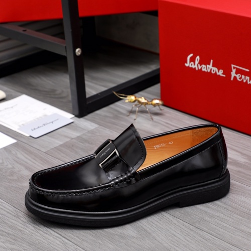 Replica Salvatore Ferragamo Leather Shoes For Men #1042499 $82.00 USD for Wholesale