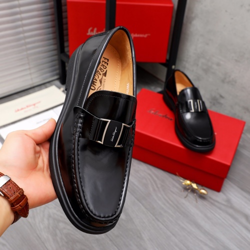 Replica Salvatore Ferragamo Leather Shoes For Men #1042499 $82.00 USD for Wholesale