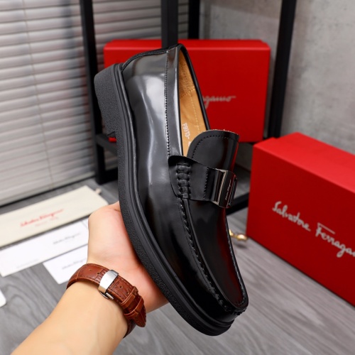 Replica Salvatore Ferragamo Leather Shoes For Men #1042499 $82.00 USD for Wholesale