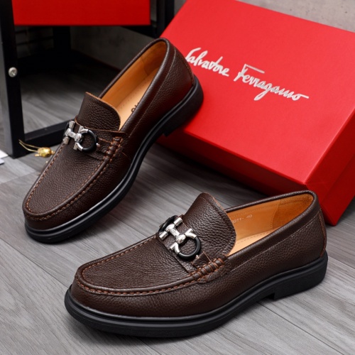 Salvatore Ferragamo Leather Shoes For Men #1042500 $82.00 USD, Wholesale Replica Salvatore Ferragamo Leather Shoes