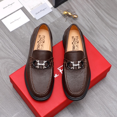 Replica Salvatore Ferragamo Leather Shoes For Men #1042500 $82.00 USD for Wholesale