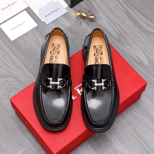 Replica Salvatore Ferragamo Leather Shoes For Men #1042503 $82.00 USD for Wholesale