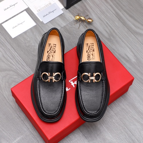 Replica Salvatore Ferragamo Leather Shoes For Men #1042504 $82.00 USD for Wholesale