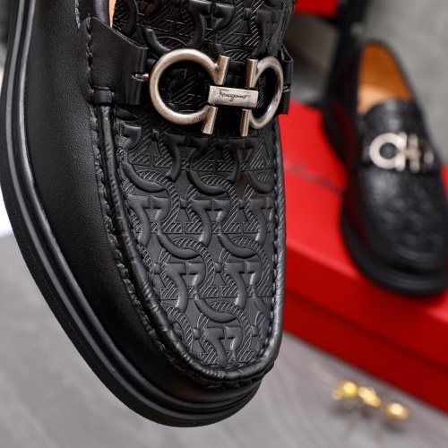 Replica Salvatore Ferragamo Leather Shoes For Men #1042507 $82.00 USD for Wholesale