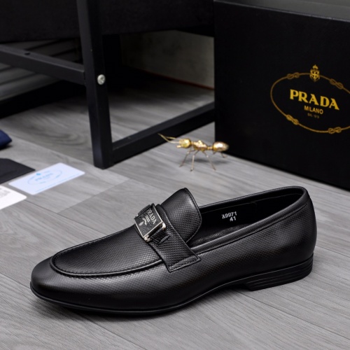 Replica Prada Leather Shoes For Men #1042519 $80.00 USD for Wholesale