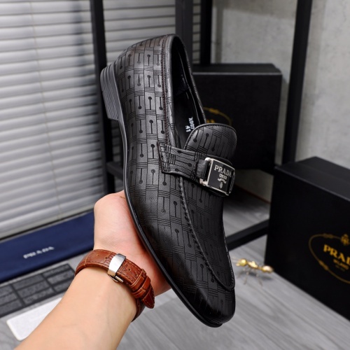 Replica Prada Leather Shoes For Men #1042520 $80.00 USD for Wholesale